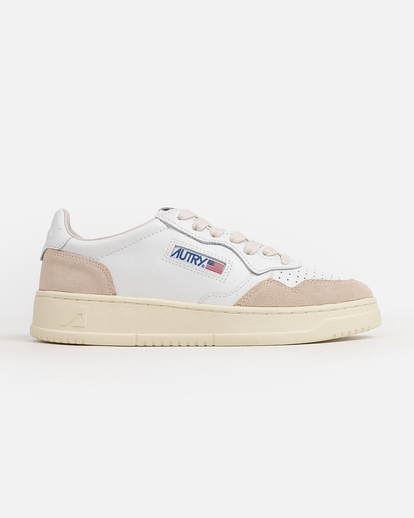 AUTRY AULM LS33LEAT/SUEDE WHITE