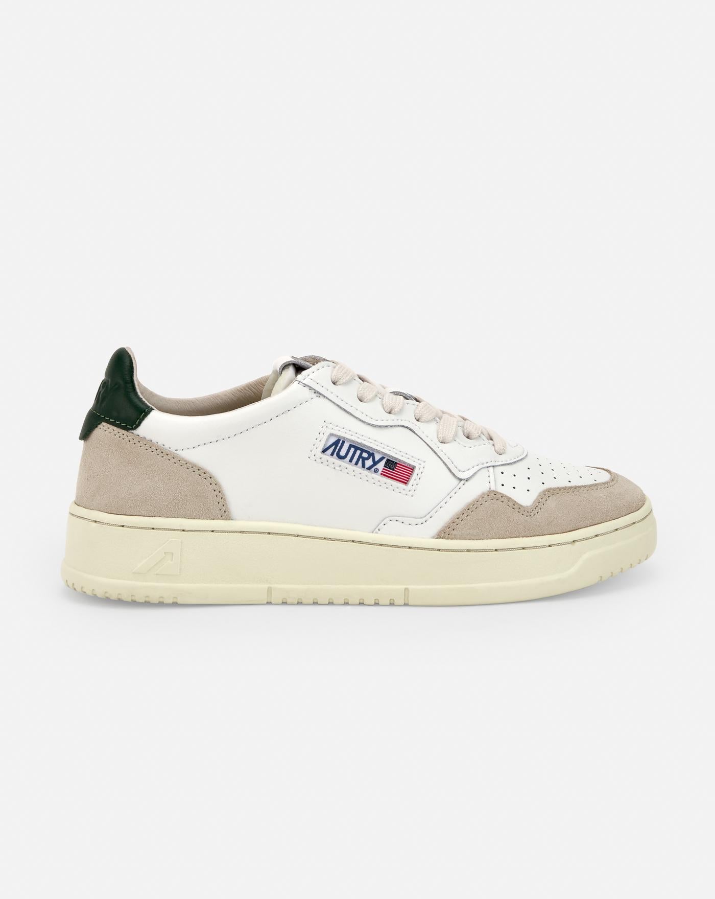 AUTRY AULM LS56WHITE/BEIGE/DARK GREEN